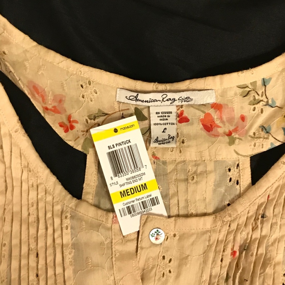 American Rag Embroidered Top - Picture 3 of 4